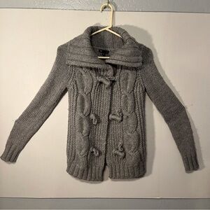 Gap Grey Chunky Long Sleeve Sweater Coat Size XSmall.